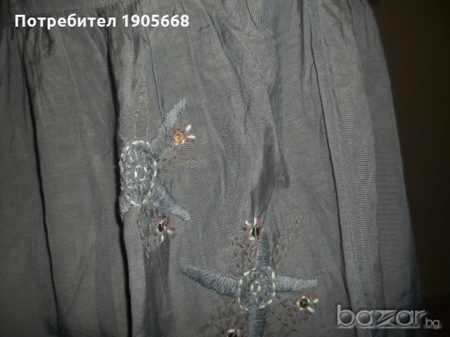 Сива риза-туника с бродерия №40, снимка 9 - Ризи - 21071848