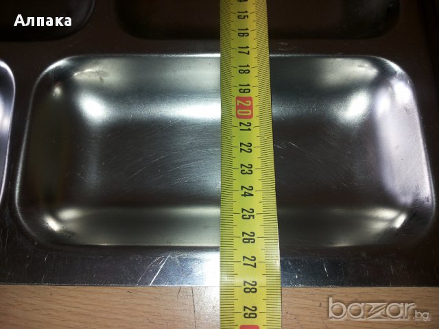 оребрени плата за сервиране на храна, алпака