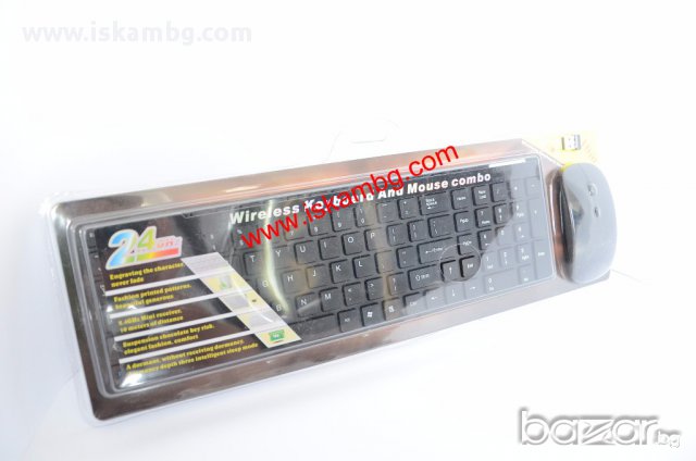 Безжична клавиатура и мишка - КОМБО , снимка 2 - Клавиатури и мишки - 13285221