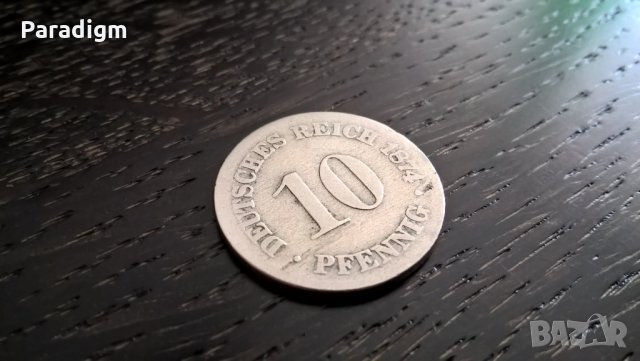 Райх монета - Германия - 10 пфенига | 1874г.; серия A