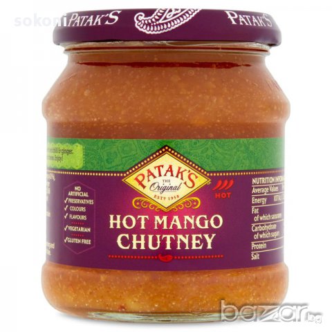 Pataks Chutney Mango Hot / Патакс Люто Манго Чътни 340гр
