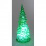 Декоративна елхичка с изкуствен сняг, светеща в различни цветове. Изработена от PVC материал. , снимка 1