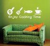 enjoy cooking time Домакински кухненски стикер за стена и мебел самозалепващ, снимка 2