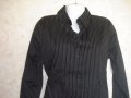 H&M, черна дамска риза в рае, М , снимка 1 - Ризи - 18369026
