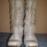 Бели кожени дамски ботуши (тип апрески) "Polaris" ("Поларис"), естествена кожа и агнешка вълна, боти, снимка 6 - Дамски ботуши - 16393998