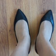 Дамски черни обувки от естествена кожа, снимка 4 - Дамски обувки на ток - 17914922