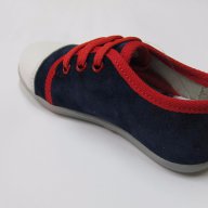 №31 до №35 Елегантни спортни обувки естествена кожа синьо/червено, снимка 4 - Детски маратонки - 17611234