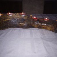Дървени свещници, снимка 6 - Декорация за дома - 20324482