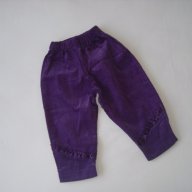  Кокетни лилави панталони за момиче,1-2 год. , снимка 1 - Панталони и долнища за бебе - 16393913