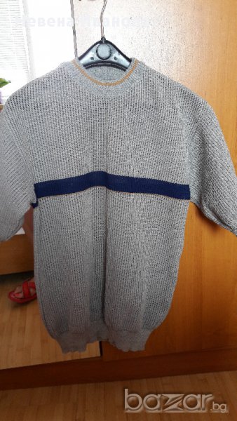 Мъжка блуза с къс ръкав трикотажна плетка , снимка 1