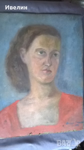 стара картина-портрет, снимка 1
