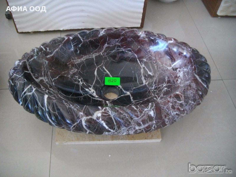 Мивка от вишнев мрамор, снимка 1