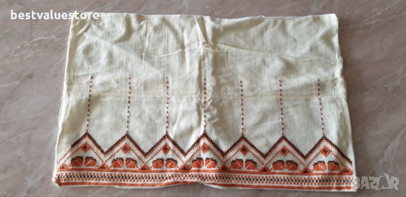 Памучна Пъстра Ръчно Тъкана Калъфка За Възглавница 57-37см, снимка 1