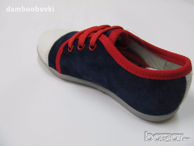 №25 до №30 Елегантни спортни обувки естествена кожа синьо/червено, снимка 4 - Детски маратонки - 17611212