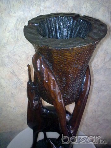 Пепелник от дърво, снимка 5 - Антикварни и старинни предмети - 6474920