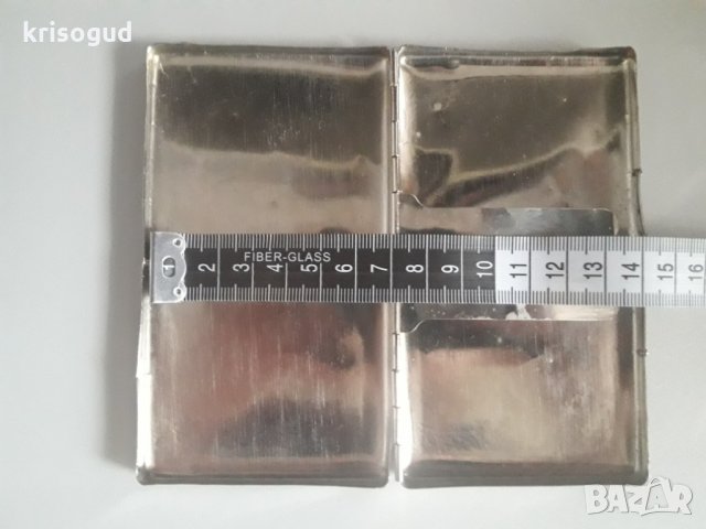 Стилна сребриста табакера с красиви арабски орнаменти / 100 мм. циг. , снимка 5 - Табакери - 25750356