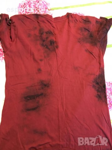 Мъжка тениска AFFLICTION Standard Series (стандартна серия) Red Distressed Dark Lava Wash S Small, снимка 3 - Тениски - 25983030