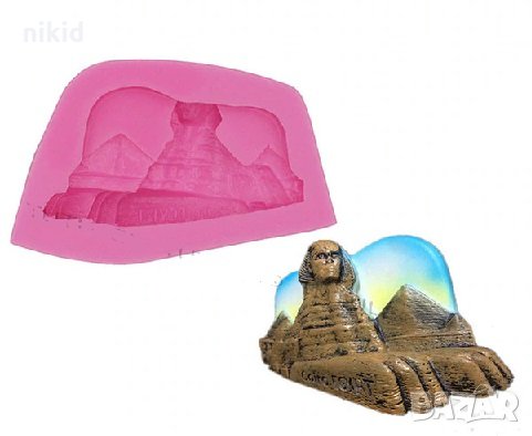 Египетска пирамида Сфинкс силиконов молд форма за декорация торта фондан шоколад и др