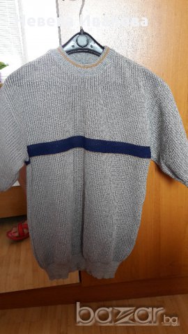 Мъжка блуза с къс ръкав трикотажна плетка 