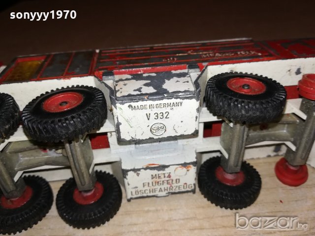 made in germany-маркова пожарна метална кола-20х6х5см, снимка 14 - Колекции - 20900877