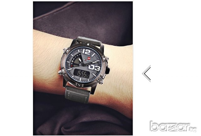 Стилен мъжки часовник NAVIFORCE с аналогов и дигитален LCD дисплей , снимка 5 - Мъжки - 20217548
