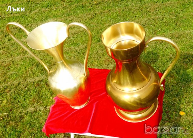 Швейцарска бронзова кана 43 см.,1.7 кг. , снимка 4 - Антикварни и старинни предмети - 19194170