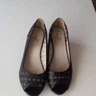 Черни обувки, естествена кожа, номер 40, снимка 1 - Дамски обувки на ток - 18091892