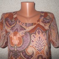 Блуза в кафяво с цип, М размер, снимка 2 - Ризи - 25268308