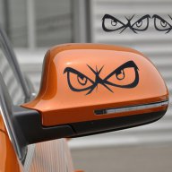 3D стикер лепенка за автомобил кола очи очила, снимка 2 - Аксесоари и консумативи - 15392921