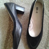 Units - черни естествена кожа и велур обувки №39, снимка 2 - Дамски ежедневни обувки - 10469227