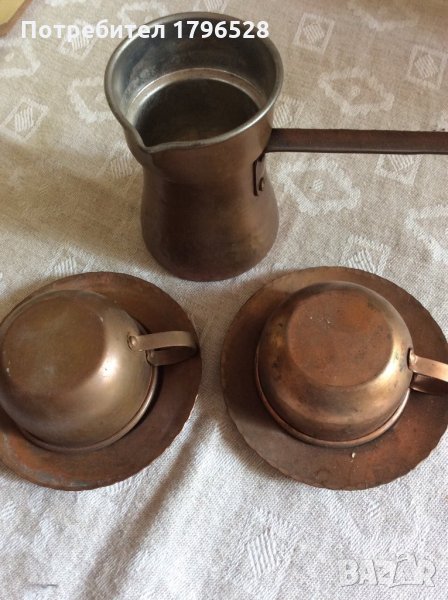 комплект за кафе-медни, снимка 1