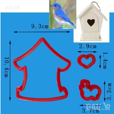 Къщичка за птички къща птици 3 части пластмасови резци форми за фондан тесто декор торта украса, снимка 1