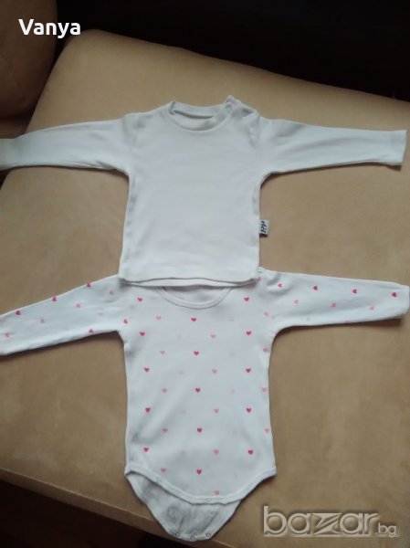 Блузка и боди 6-9 месеца, снимка 1