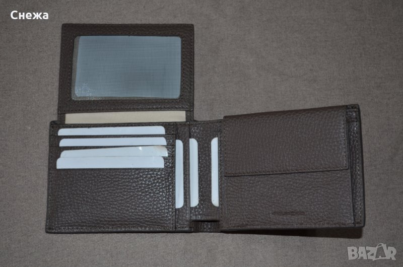 Piquadro Thames луксозен хоризонтален портфейл до 14 карти, снимка 1