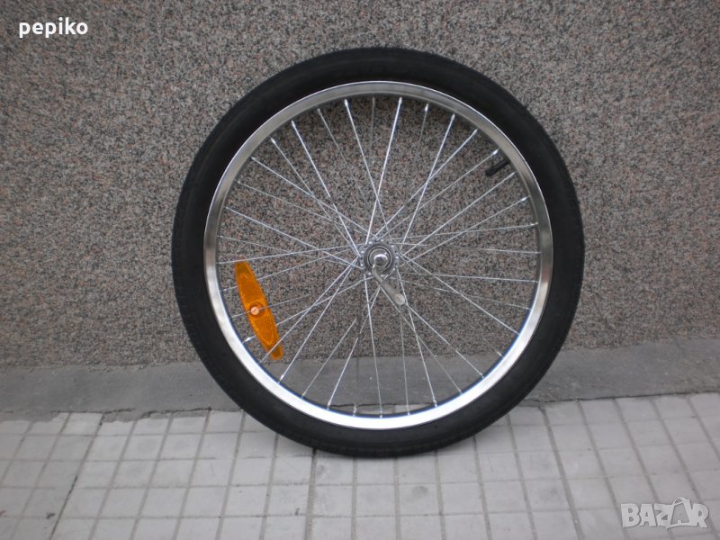 Продавам колела внос от Германия  никелирана капла 20 цола в комплект с вътрешна и външна гуми, снимка 1