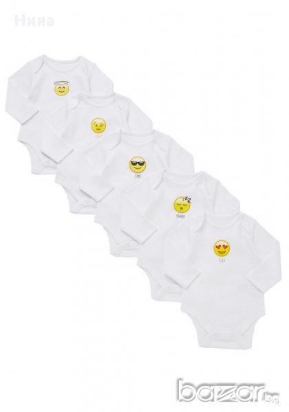  Нови бебешки бодита с дълъг и къс ръкав 6-9 месеца , снимка 1