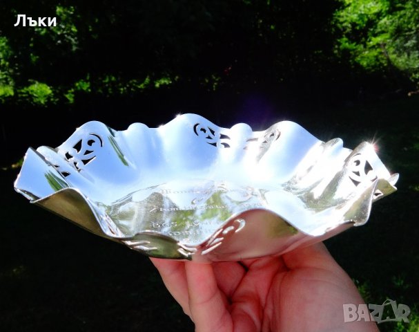 Посребрена бронзова фруктиера BSF. , снимка 4 - Антикварни и старинни предмети - 21785520