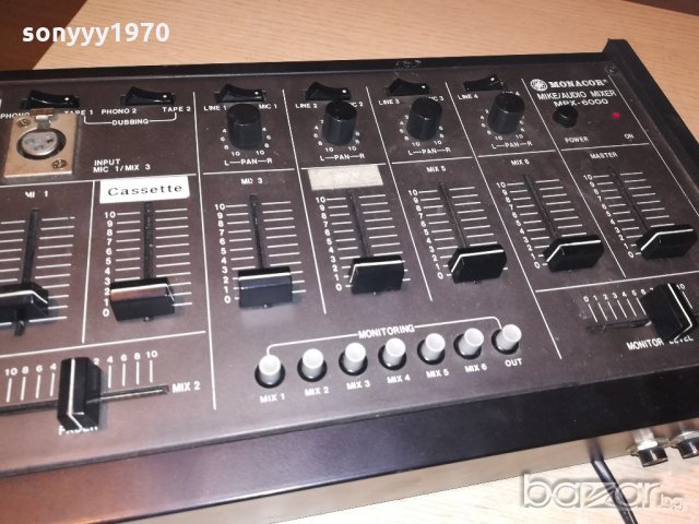 monacor mpx-6000 mixer-made in taiwan-внос швеицария, снимка 11 - Ресийвъри, усилватели, смесителни пултове - 20555304