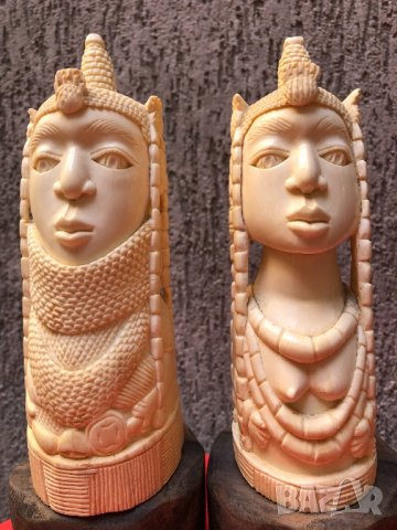 Слонова кост Цар и царица, снимка 1 - Антикварни и старинни предмети - 22889547