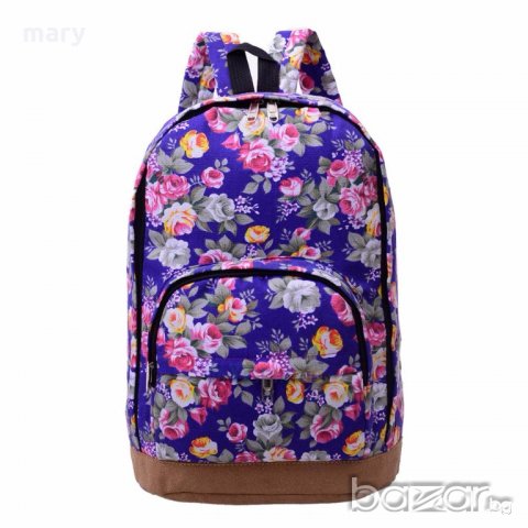 лилава раница на рози