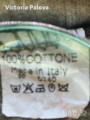 🇮🇹 Италианска тениска цвят каки, снимка 6 - Тениски - 25359656