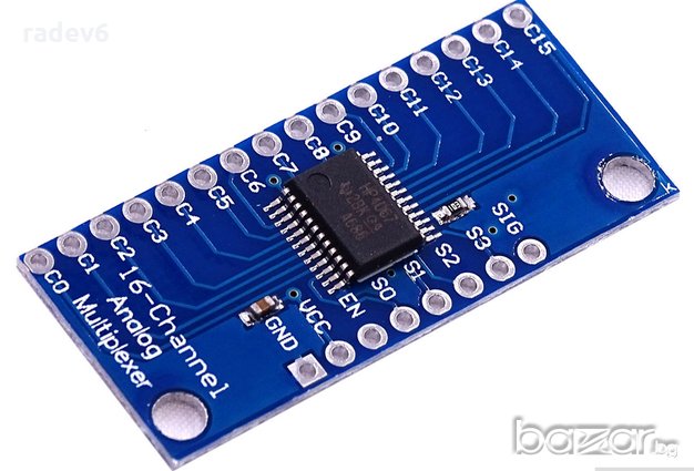 16-канален аналогов - цифров мултиплексор CD74HC4067 Ардуино / Arduino