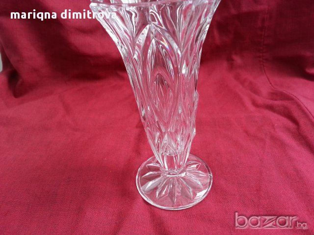 кристална ваза  , снимка 4 - Антикварни и старинни предмети - 17710325