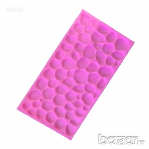 кръгли камъни текстура силиконов молд форма борд  декорация украса торта фондан шоколад 