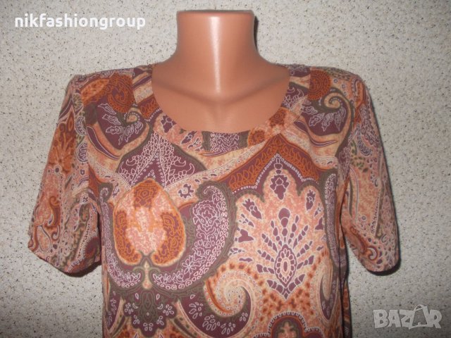 Блуза в кафяво с цип, М размер, снимка 2 - Ризи - 25268308