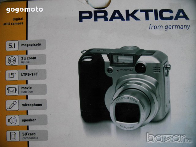 фотоапарат, Цифров фотоапарат PRAKTICA® luxmedia 5003 from GERMANY,GOGOMOTO.BAZAR.BG®, снимка 1 - Фотоапарати - 11219806