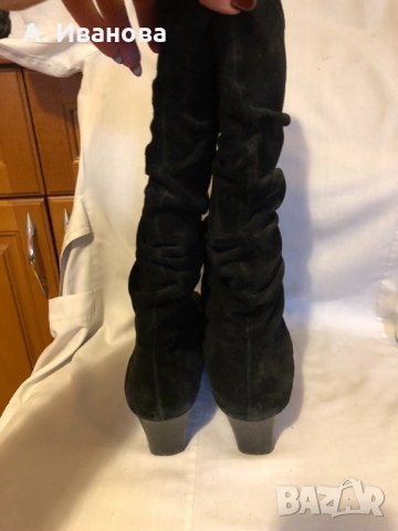 Дамски ботуши естествен велур, снимка 2 - Дамски ботуши - 24237846