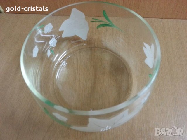 Кристална купичка  рисувана , снимка 2 - Антикварни и старинни предмети - 22662200