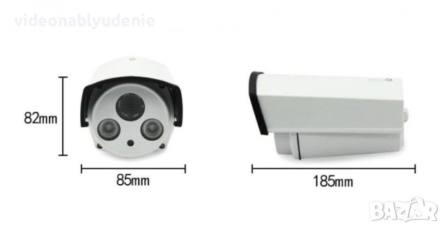 Full HD 1.3/2/3 Mегапикселова Onvif 2.4 IR-Cut P2P 2 ARRAY IP66 Водоустойчива IP Камера H.265/H.265Х, снимка 8 - IP камери - 26025820