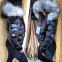 Дамско яке с лисица с ластик Moncler код53, снимка 1 - Якета - 23090095